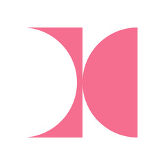 Wall Mural - brutalist abstract shape. modern form as a minimal element. this flat icon represents brutalism, bol
