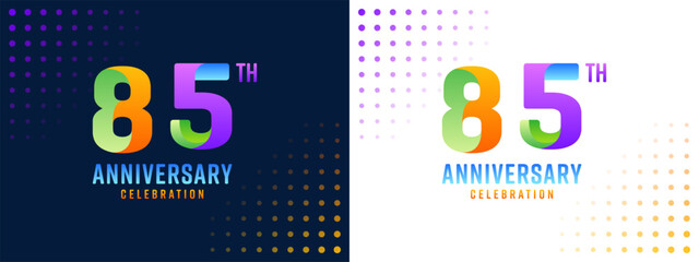 Leinwandbilder - 85th anniversary background with colorful numbers