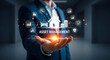© Ridwan studio - Professional asset management concept with icons symbolizing home, car, and finance security