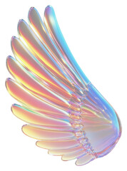 Poster - PNG Angel wing illustration colors glass.
