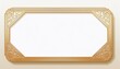 © Ina - rectangle subtle gold frame for web presentation horizontal border in oriental style with white background