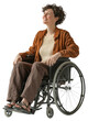 © Rawpixel.com - PNG A fullbody disabled woman wheelchair clothing positive.