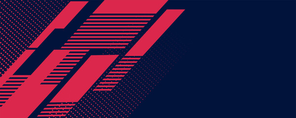 Aufkleber - Abstract red geometric composition, speed technology futuristic design background vector illustration.