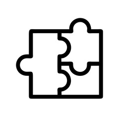 Poster - Puzzle pieces connecting together vector icon for problem solving and teamwork concept design element
