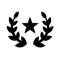 Poster - Star laurel wreath vector graphic design element for award achievement and decoration design template image