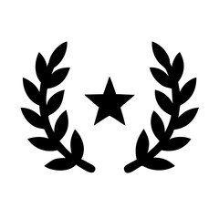 Poster - Laurel wreath star vector graphic design element for awards achievement and celebration design element vector