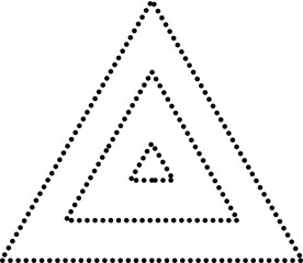 Poster - Dotted outline for triangle. Elements for design