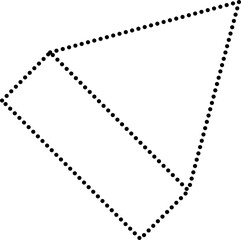 Poster - Dotted outline for triangle. Elements for design