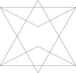 Poster - Dotted outline for triangle. Elements for design