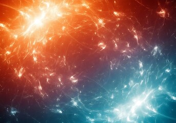 Poster - Fiery Abstract Fractal Art: Energy, Power and Dynamic Composition Visualized