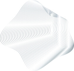 Poster - Circle and fluid forms with metallic silver. Modern design elements