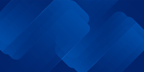 Poster - Modern abstract blue background with diagonal overlapping rounded rectangles. vector illustration