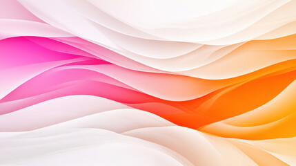 Fototapete - Abstract pink and orange layered waves with smooth gradient transitions. Modern fluid design for wallpaper and fashion concept.