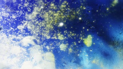 Wall Mural - A blue sky with stars and a white star