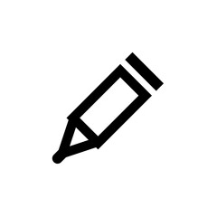 Fototapete - Simple black and white icon depicting a pen or marker for writing.