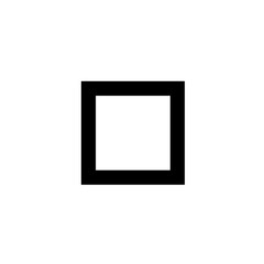 Fototapete - A simple black square frame on a white background.