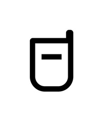 Poster - Simple minimalist illustration of a mobile phone, representing communication and technology.