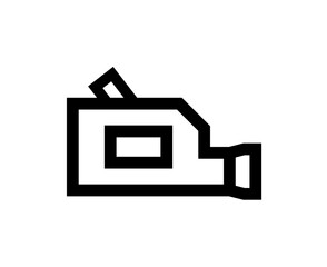 Fototapete - Simple line art icon depicting a vintage camcorder.