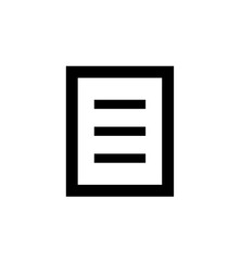 Aufkleber - Black and white illustration of a document or file icon with horizontal lines inside a rectangular border.