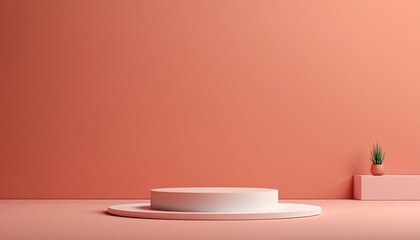 Poster - Background 3d scene with podium, minimal product display mock up scene and geometric. 8