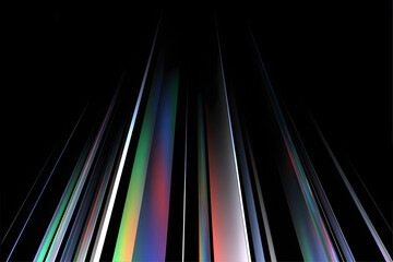 Poster - Abstract Light Beams Converging from Darkness Creating a Futuristic, Technological, and Dimensional Effect that is Visually Stunning and Captivating with an Ethereal Aesthetic