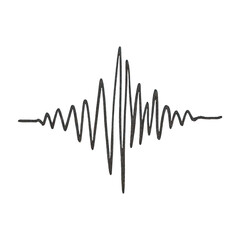 Wall Mural - png minimalist sound wave illustration.
