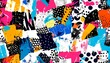 © Raf - Vibrant collage of abstract patterned paper pieces