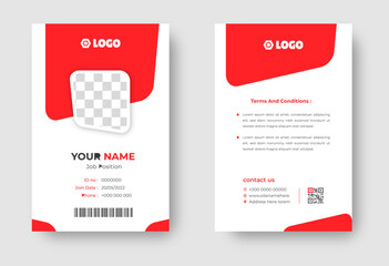 Creative ID Card Template with Abstract Geometric Background