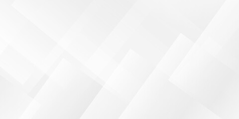 Fototapete - White and gray overlap triangle geometric technology pattern. minimal rectangle randomly arranged white lines transparent background layers overlapping presentation design.	
