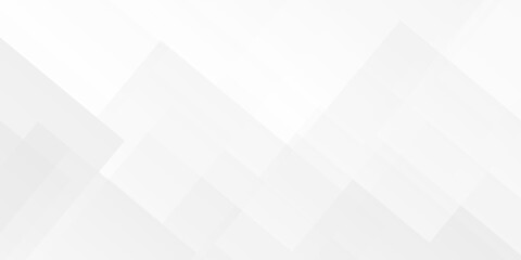 Fototapete - White and gray overlap triangle geometric technology pattern. minimal rectangle randomly arranged white lines transparent background layers overlapping presentation design.	
