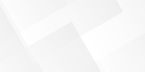 Fototapete - White and gray overlap triangle geometric technology pattern. minimal rectangle randomly arranged white lines transparent background layers overlapping presentation design.	
