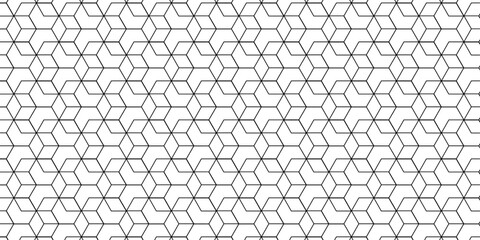 Fototapete - 	
Abstract seamless pattern with hexagon square cube geometric pattern shapes grid metal element texture design. Vector tiles gradient triangle diamond honeycomb hexagon art.