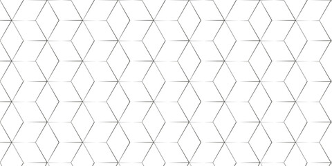 Fototapete - Seamless pattern with hexagon square cube geometric pattern shapes grid metal element texture design. Vector tiles gradient triangle diamond honeycomb hexagon art.