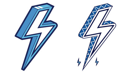 Poster - Download lightning bolt vector illustration for free electric power energy icon graphic design element 100