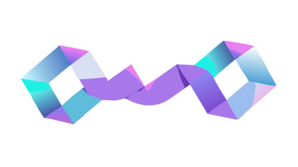 Poster - Abstract geometric infinity loop design with vibrant gradient colors for modern art and creative projects