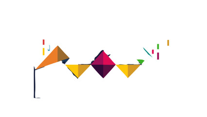 Poster - Abstract colorful geometric shapes design vector illustration for creative projects and designs