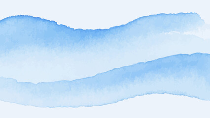 Poster - Blue watercolor painting background with abstract brush strokes design