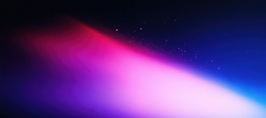 Wall Mural - Gradient Purple Pink and Blue Background with Light Streaks and Bokeh Particles