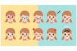 © Danny - Child Girl Emotions Expression Illustration