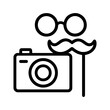 © Momo - Wedding photography icon with transparent background in black and white style