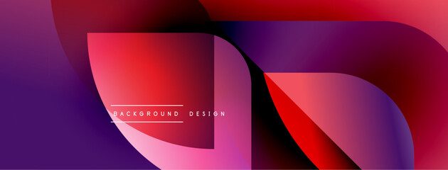 Leinwandbilder - Abstract fluid shapes, vibrant magenta, purple, red gradients. Modern design element for backgrounds, banners, presentations.