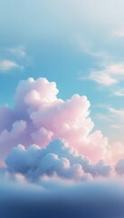 Wall Mural - Beautiful blue sky with clouds. Nature background. 