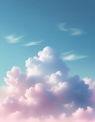 Wall Mural - Beautiful blue sky with clouds. Nature background. 