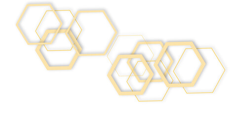 Fototapete - Abstract colorful modern 3d out color line cube hexagon design technology honeycomb texture vector background.	