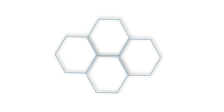 Abstract colorful modern 3d out color line cube hexagon design technology honeycomb texture vector background.	