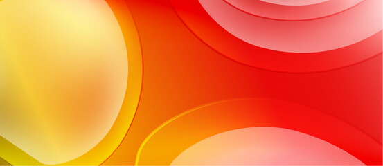 Leinwandbilder - Abstract background features vibrant orange, yellow curves. Smooth gradients create dynamic visual effect. Modern design elements present.