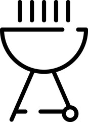 Fototapete - Minimalistic Modern Rounded Outline Grill Icon