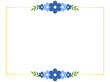 © Blueminggo - Flat Blue Floral Frame Vector for Wedding Invitations and Thank You Cards