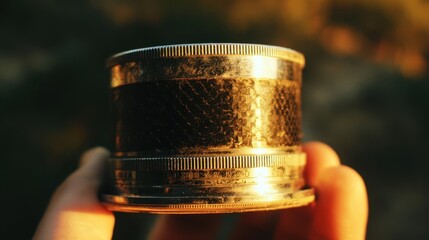 Poster - Close-up of a vintage camera lens element.
