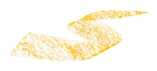 Yellow crayon brush stroke isolated on transparent background
